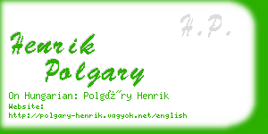 henrik polgary business card